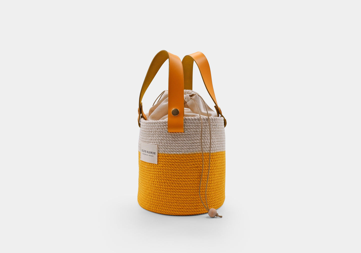 Sarı Basket Bag